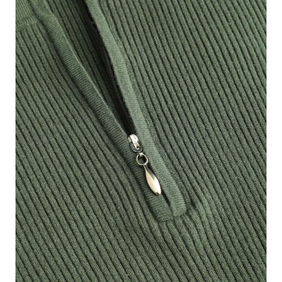 NWT Cider Solid Zipper Up Knitted Crop Top 4X - Picture 3 of 7